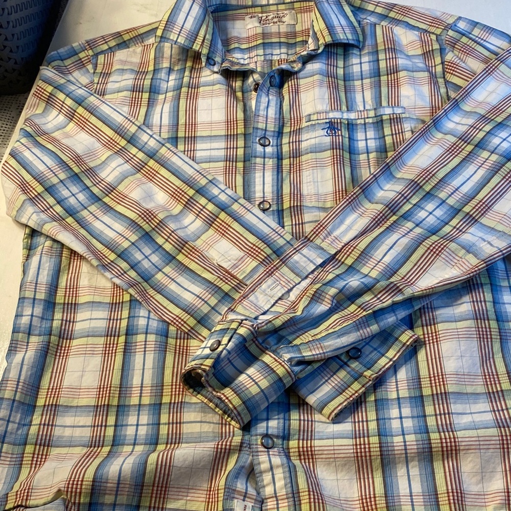 Original Penguin Multicolor Plaid Button Down Shirt